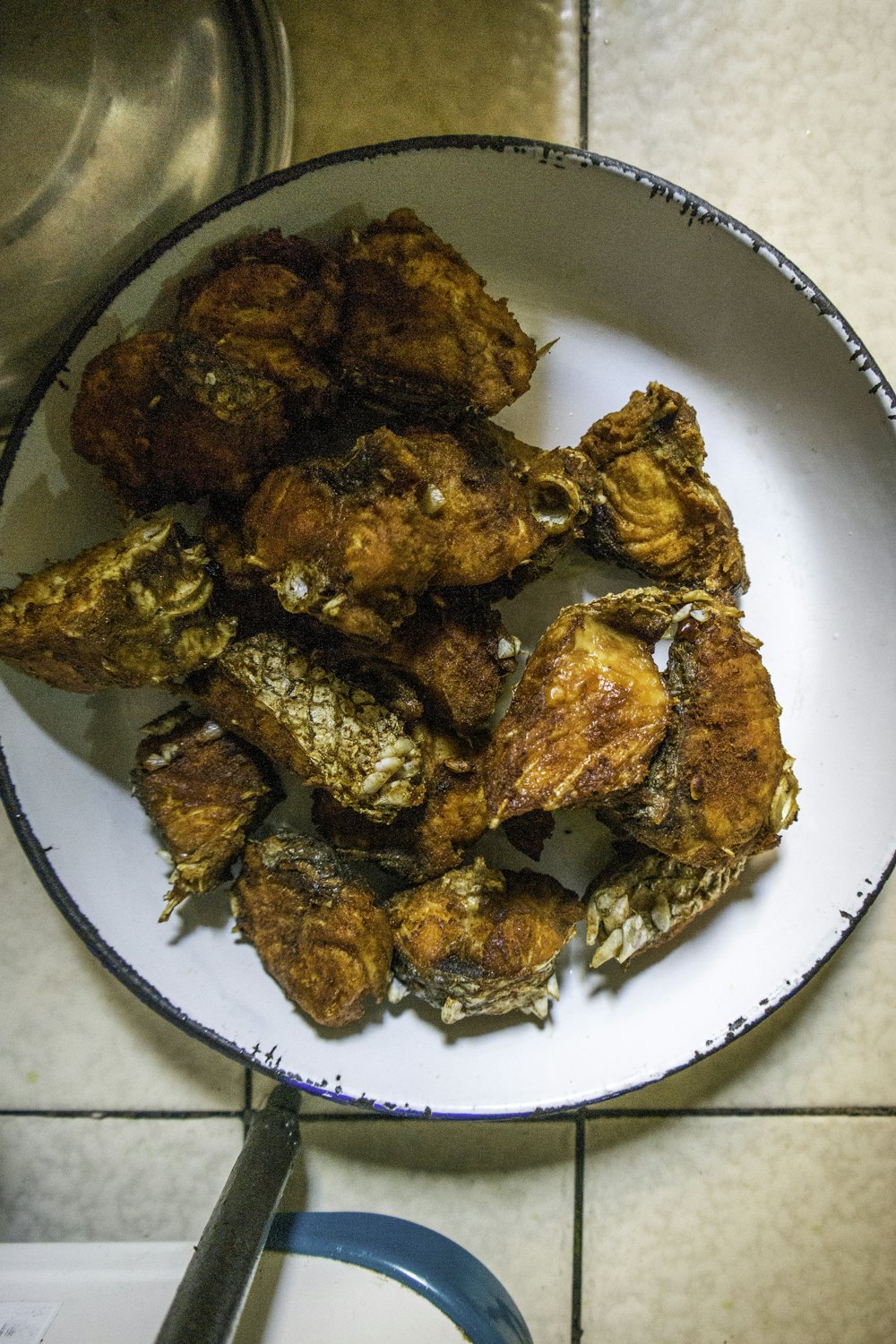 Stock photo of crispy fried chicken on a plate